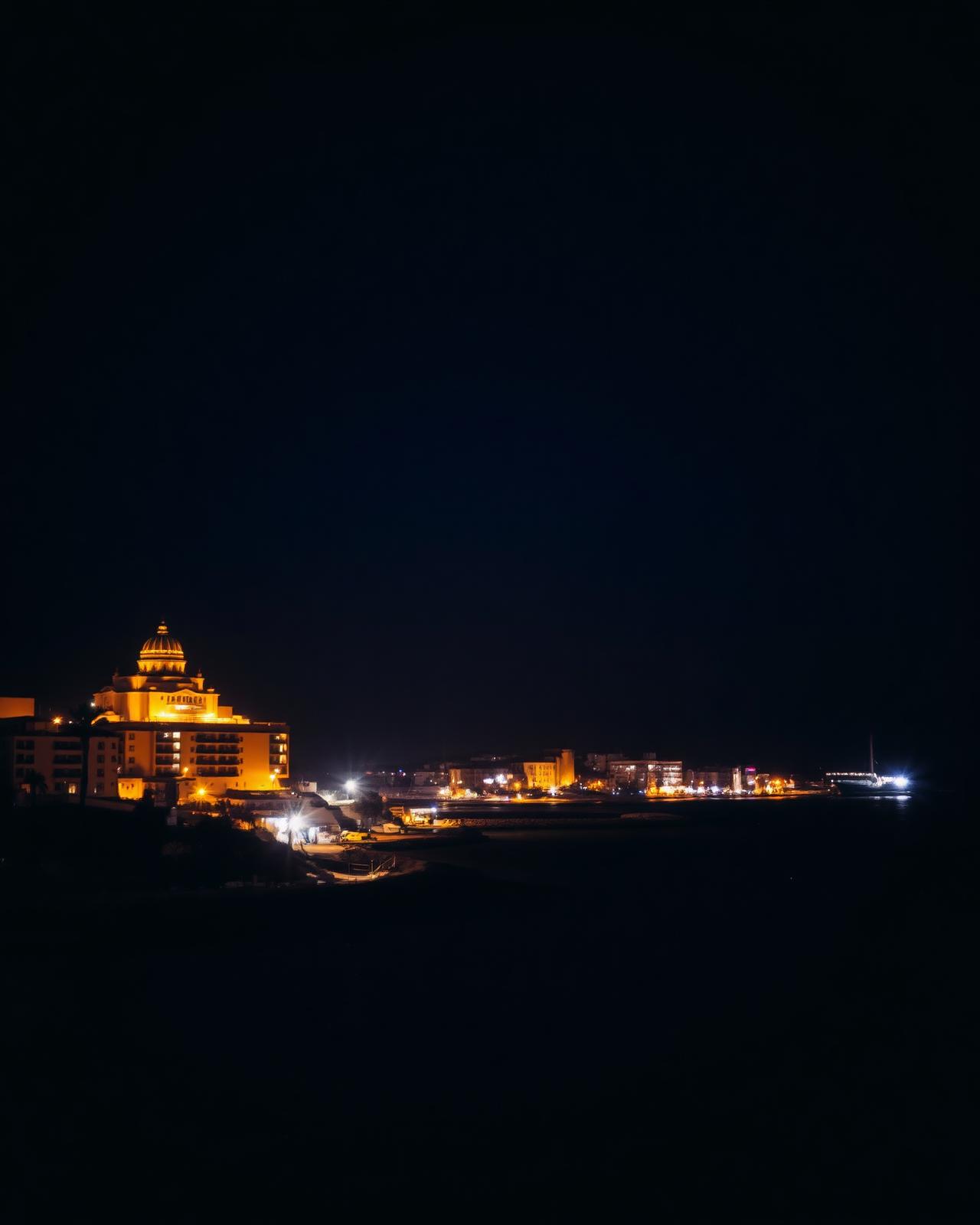 Limassol coastal city skyline at twilight